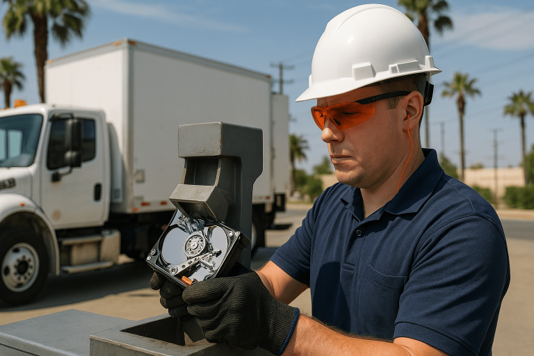 on-site hard drive destruction in california