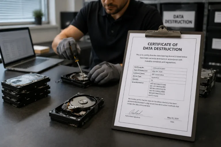 Certified Hard Drive Destruction Workstation